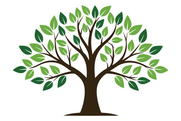 tree with leaves icon vector illustration design