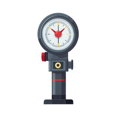 A detailed illustration of a pressure gauge used for measuring gas or liquid pressure in various applications.