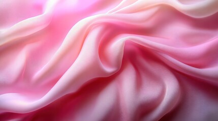 Obraz premium Soft, flowing pink fabric with gentle folds and textures.