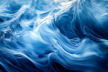 Obraz premium Abstract Blue Swirling Fluid Dynamic Motion