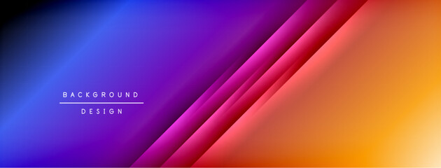 Colorful gradient with lines made of shadow and light. Creative background