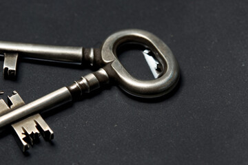 And silver with key. metal white concept. a small silver key lies on a . a small silver key lies lifestyle on a.