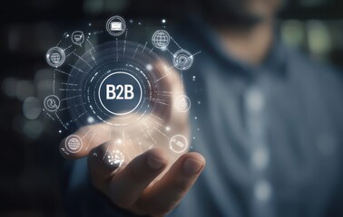 Business plan concept for business-to-business marketing, e-commerce, and professional business collaborations.