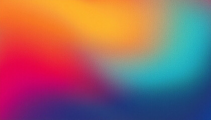Abstract trendy colorful gradient noisy grain background texture.