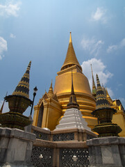 Golden Phra Sri Rattana Chedi in the Grand Palace Complex, Bangkok Thailand