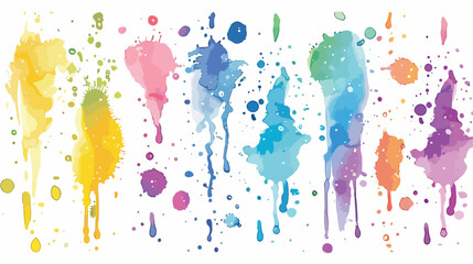 Vibrant Rainbow Colored Blobs with Droplets for Design Projects