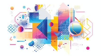 Obraz premium Vibrant Abstract Geometric Background Design