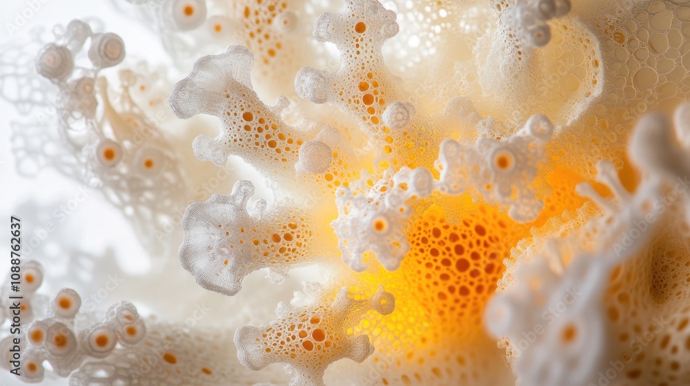 Poster abstract cellular structure organic form design