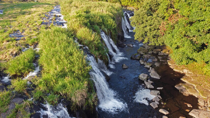 千畳河原の横滝（ドローン撮影）