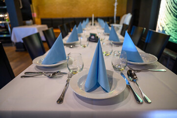 Long table with event decoration