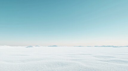 Obraz premium Salt flats landscape, vast white plain, clear blue sky, surreal and minimalist, empty and expansive