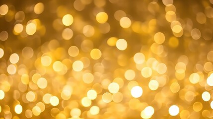 Obraz premium Elegant Golden Background with Soft Blurry Bokeh Effect for Various Creative and Design Projects, Ideal for Celebrations, Announcements, and Textures