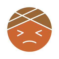 Face with Head-Bandage Vector Icon