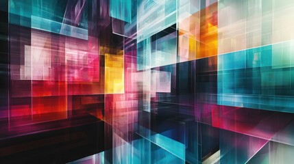 A visually striking digital abstract design featuring a mix of colors and shapes for creative projects