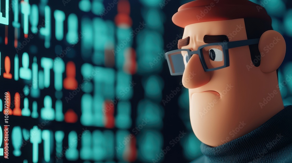 Poster cyberbullying protection concept, animated concept depicting an internet troll being blocked by digi