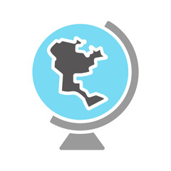 Earth Globe Americas Vector Icon