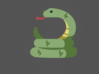 Snake Icon Cartoon. Animal Reptile Character Symbol Vector