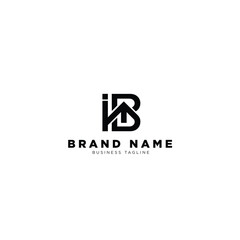 modern monogram initial letter IB logo design
