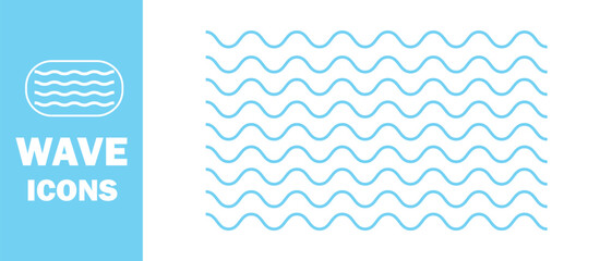 Wave icon. flat and simple wave vector. vector illustration.