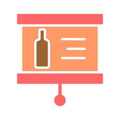 Wine Presentation Vector Icon