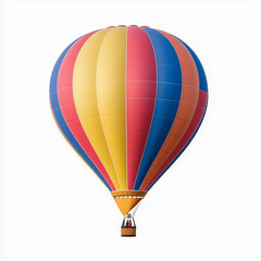 Fototapeta premium hot air balloon soaring over a canyon, aerial adventure, vibrant colors, isolated on white background