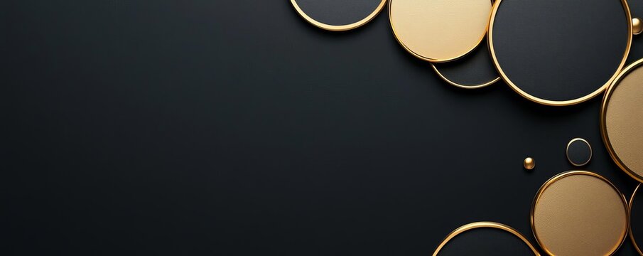 Black Friday promotional sleek black and gold design