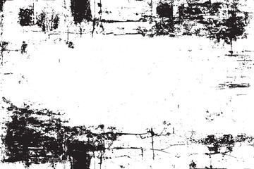 Abstract Black and White Grunge Texture Vector - Distressed Overlay and Rough Background Effect