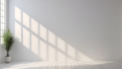 Obraz premium interior modern bright room with white wall