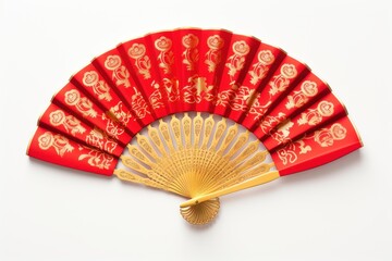 Gold red chinese new year white background.