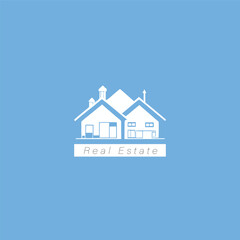 A simple and minimalist Logo of Real Estate House