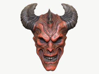 Demonic Horned Skull Mask