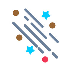 Party Streamers Vector Icon