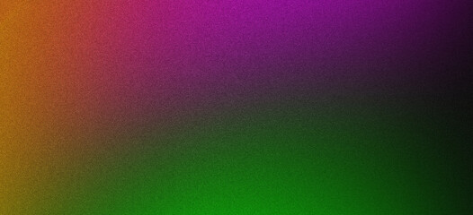 Vibrant grainy background with a green, orange, purple abstract noise texture colorful gradient ideal for banner header poster design with a modern, artistic feel