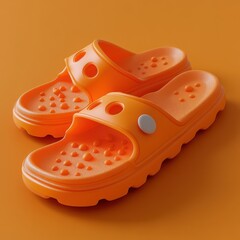 Vibrant Orange Clogs - Fashionable and Functional Footwear