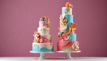 Elegant Wedding Cake in a Boutique Bakery