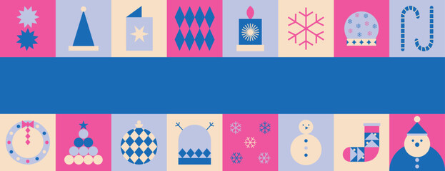 Abstract Geometric Christmas Background 