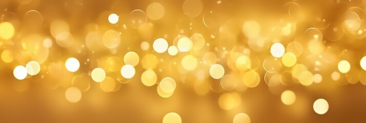 Obraz premium Stunning golden bokeh effect creating a dreamy and beautiful background suitable for various artistic and creative projects, enhancing visual appeal and elegance.