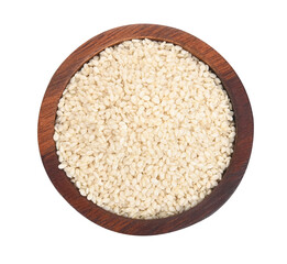 White sesame on white background