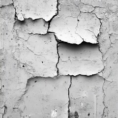 Obraz premium A close-up of cracked and peeling paint on a weathered wall, showcasing texture and decay.