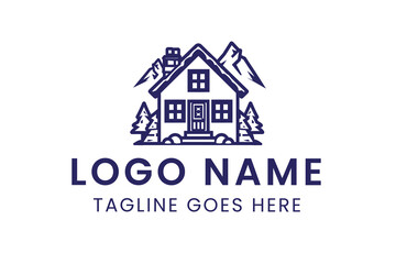 outdoor camping house logo