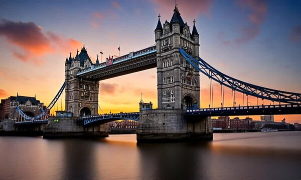 tower bridge in london on background