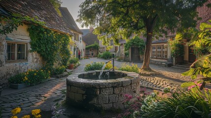 Charming village life: a glimpse into rustic living