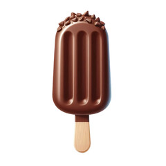 Obraz premium Chocolate ice cream stick isolated on transparent background