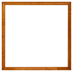 Obraz premium Narrow wooden and large picture frame on a transparent background, in PNG format.