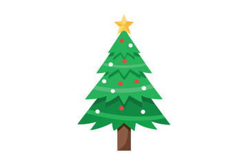 christmas decoration tree vector illustration white background