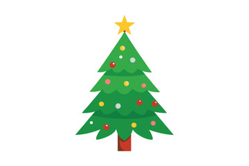 christmas decoration tree vector illustration white background