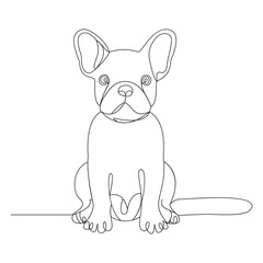 Dog Handrawn Single line art