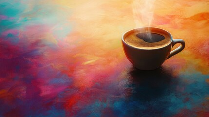 Obraz premium Aromatic hot coffee cup. Generative AI
