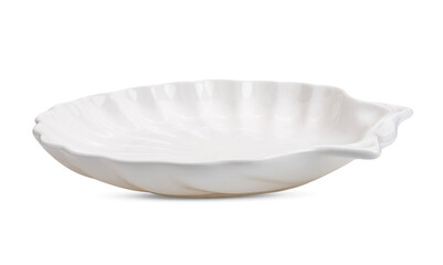 White plate on white background