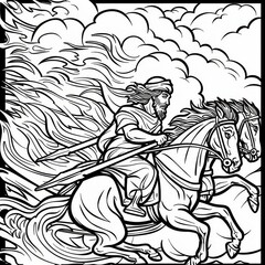 Fototapeta premium Biblical stories coloring book: creative journey through scripture